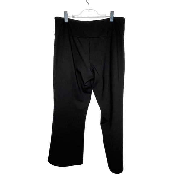 SOFT SURROUNDINGS Women's Stretchy Wide Leg Leggings High Waisted Black Size XLP - Picture 3 of 6